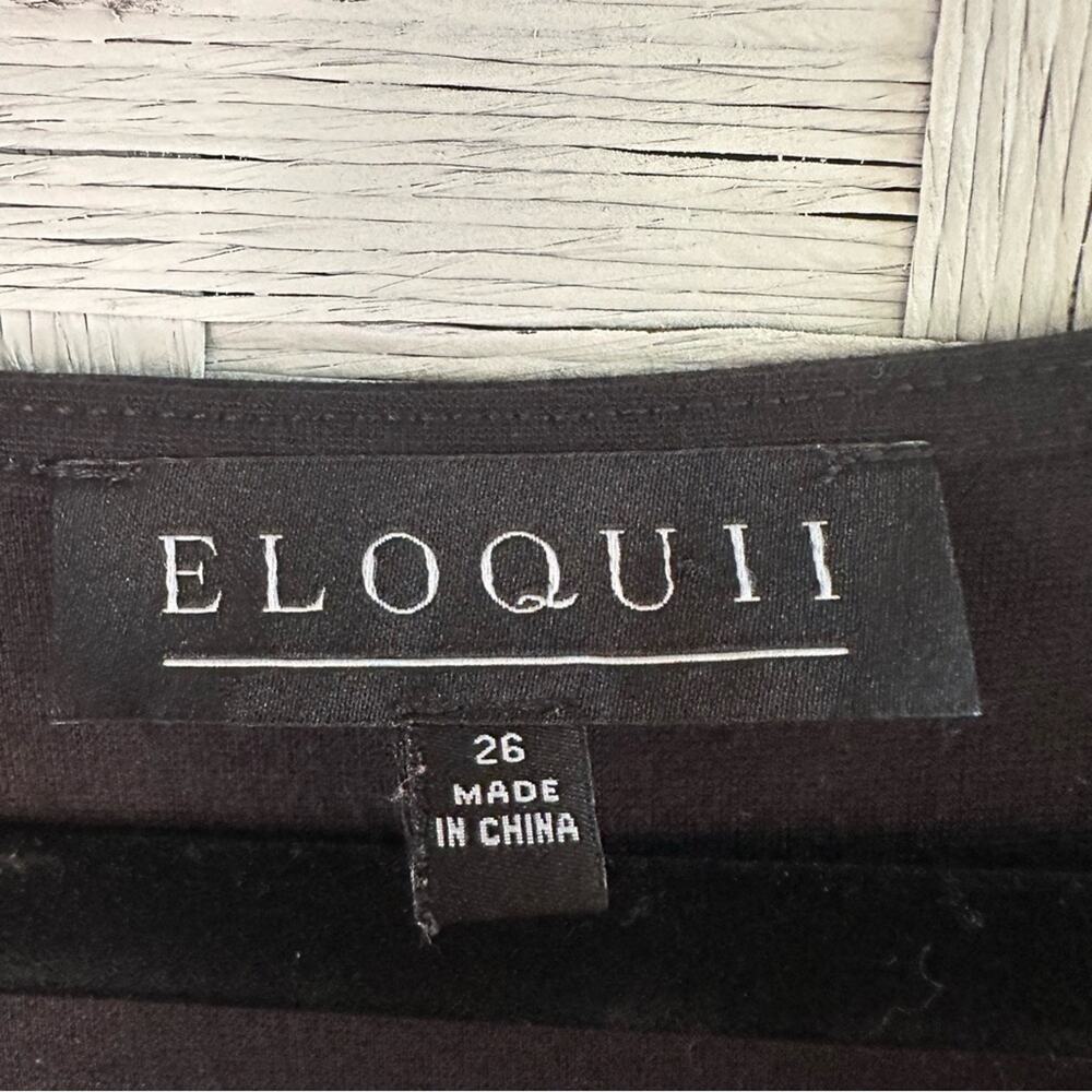 Eloquii black blouse with balloons, sleeves, bohemian  Lagenlook Plus size 26 - Picture 3 of 9